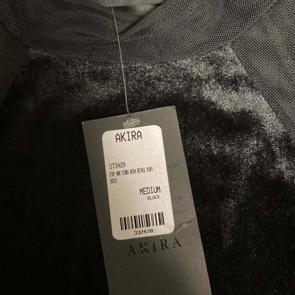 BRAND NEW AKIRA Sheer Black Mesh Dress - Picture 1 of 2